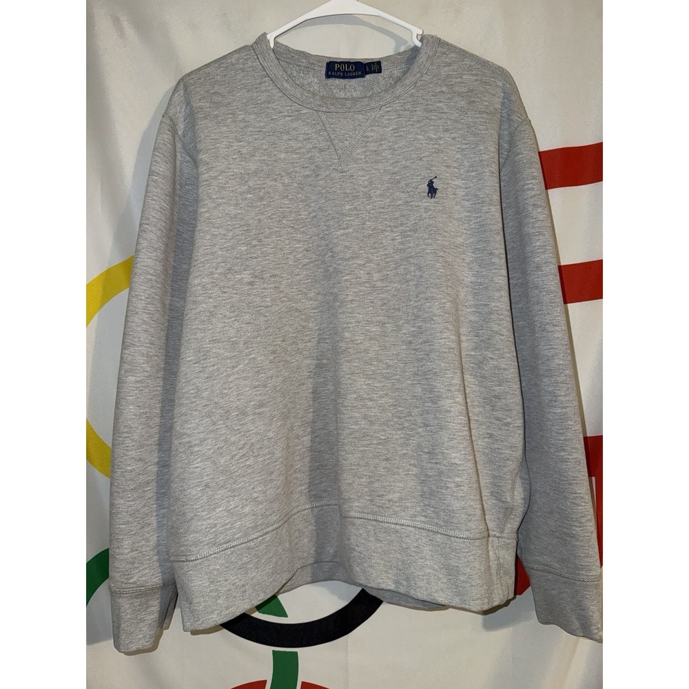 Polo Ralph Lauren Sweatshirt Mens Large Gray Crewneck Pullover